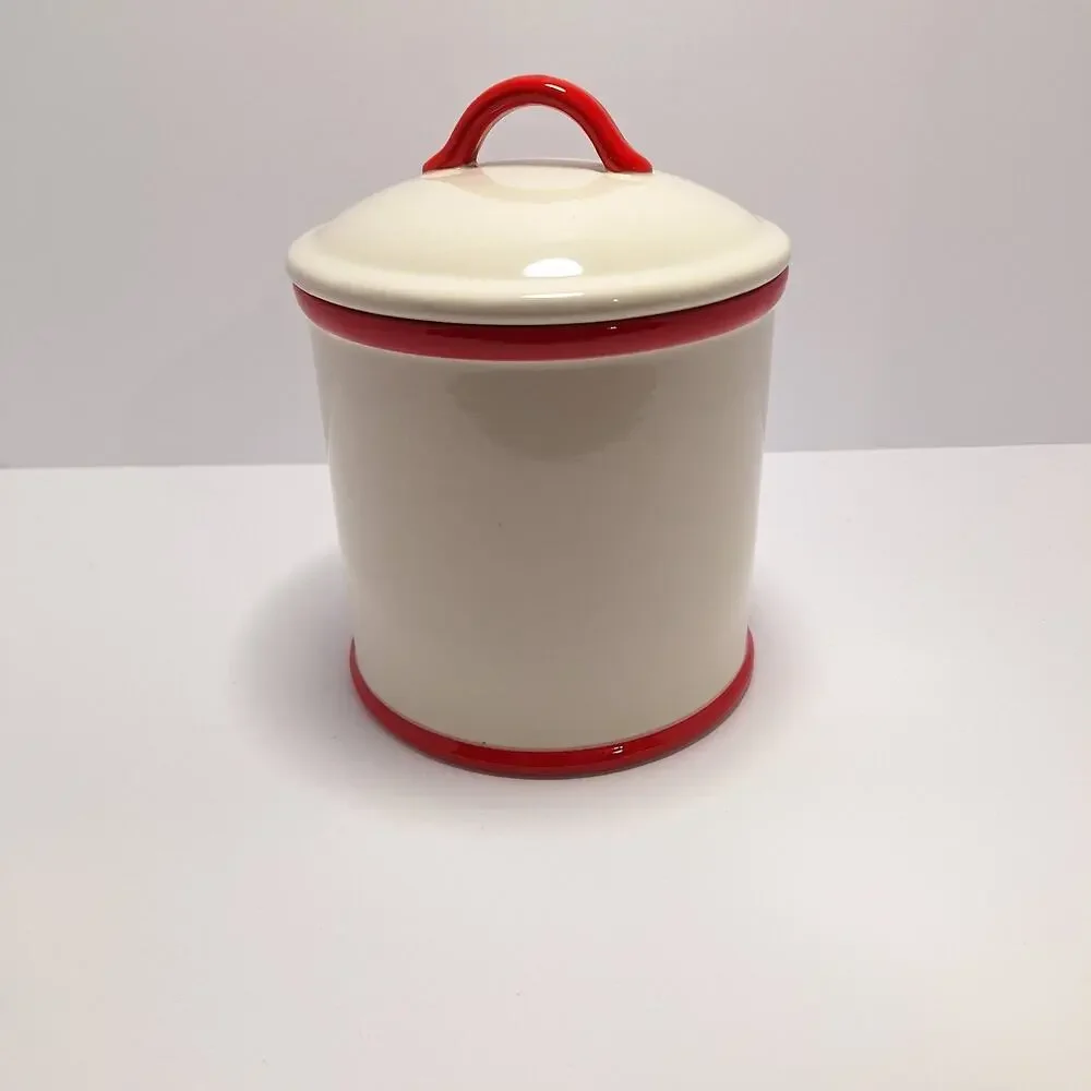 Hallmark Save Some For Santa Ceramic Cookie Jar Retro Christmas Treat Canister